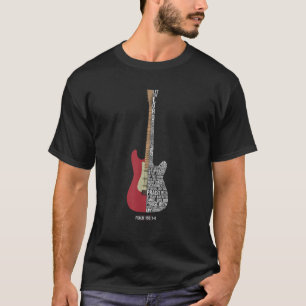 Camiseta Louve-o com as cordas Psalm 150 Electric Guitar