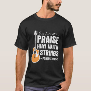 Camiseta Louve-O Com Cordas De Culto Musical Cristão
