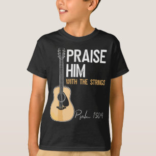 Camiseta Louve-O Com Cordas De Violão Cristão
