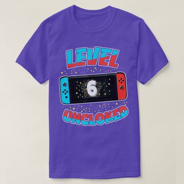 Camiseta Lov do Jogo de Presente do 6 de Nível 6 Desbloquea (Frente do Design)