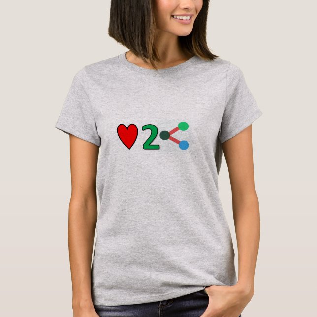 Camiseta Love2Share da Mulher (Frente)