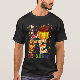 Camiseta Love 1rua Grade Happy Fall Y'all Autumn Para Profe
