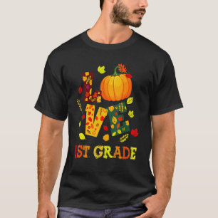 Camiseta Love 1rua Grade Happy Fall Y'all Autumn Teacher St