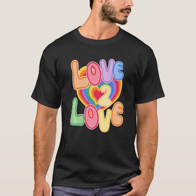 Camiseta Love 2 Love Rainbow Aestic Summer (Frente)