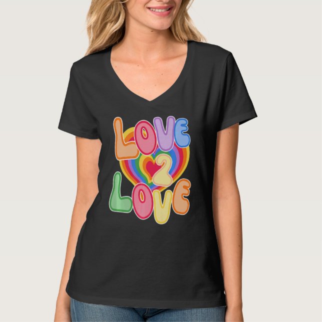 Camiseta Love 2 Love Rainbow Aestic Summer (Frente)