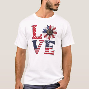 Camiseta Love 4 de julho Shirt