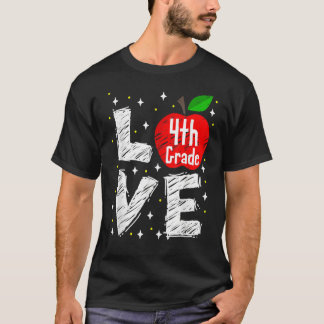 Camiseta Love 4th Grade Apple 1
