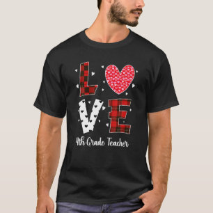 Camiseta Love 4Th Grade Teacher Students Heart Saint Valent