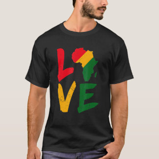 Camiseta Love Africa Black History Month African American M
