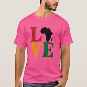 Camiseta Love Africa Black History Month Map o Human Rights