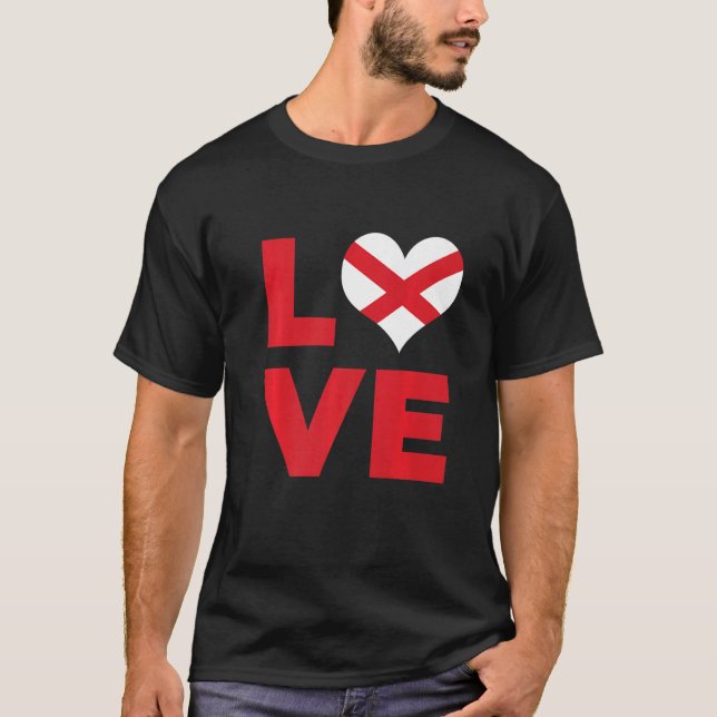 Camiseta Love Alabama State Flag   (Frente)