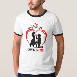 Camiseta Love Always Wins Retro Ringer T Shirt