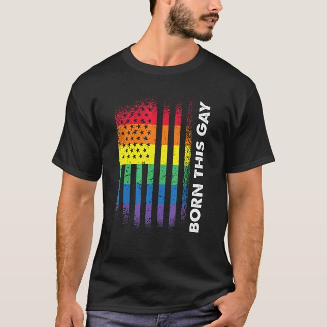 Camiseta Love America Flag Nascer Gay Lgbtq Lgbbt Prid (Frente)