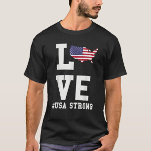 Camiseta Love America Map Patriotic USA Designs gráficos