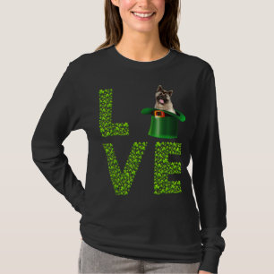 Camiseta Love American Akita Leprechaun Shamrock Rua Patric