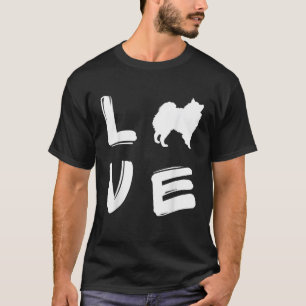 Camiseta Love American Eskimo Dog Eskie