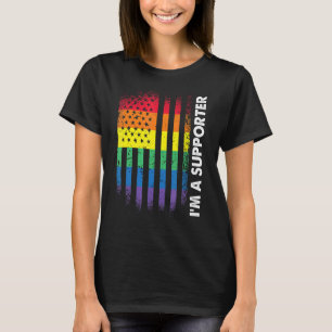 Camiseta Love American Flag Rainbow Supporter Gay Lgbt Prid