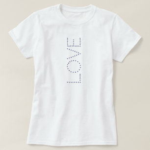 Camiseta Love Amour Night Blue Chic Typografia Personalizá
