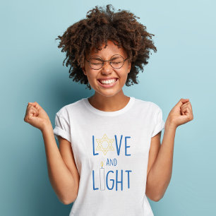 Camiseta Love and Light Hannukah