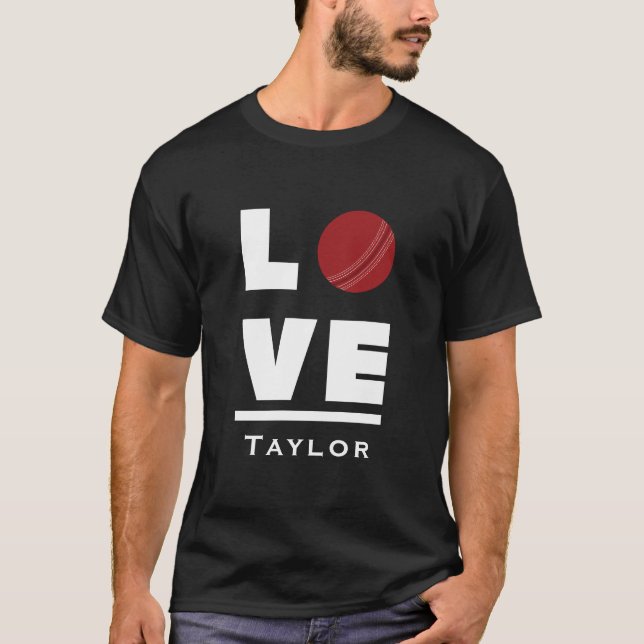 Camiseta Love And Live Cricket Sports Fan Custom Name (Frente)