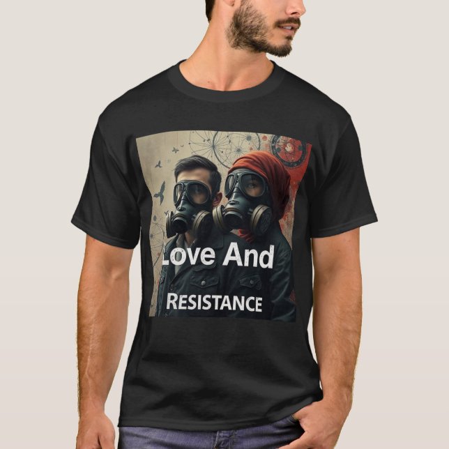 Camiseta LOVE AND RESISTANCE Kafka Romantics Modern Graphic (Frente)