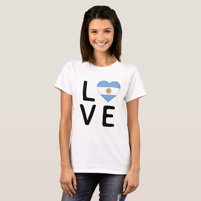 Camiseta Love - Argentina Flag (Frente Completa)