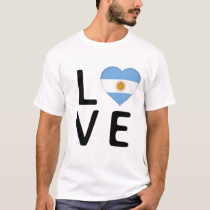 Camiseta Love - Argentina Flag