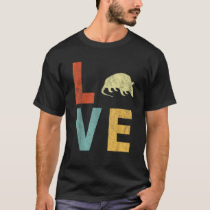 Camiseta Love Armadillo Lover Funny Armadillo Cotação Retro