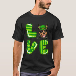 Camiseta Love Australian Kelpie Lucky Clover Shamrock St Pa