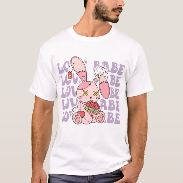 Camiseta Love Babe Namorados Bunny (Frente)