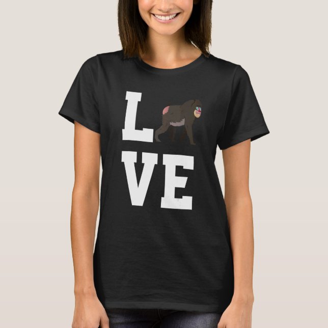 Camiseta Love Baboon Apparel Monkey  Ape (Frente)