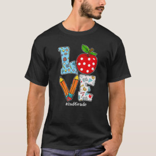 Camiseta Love Back To School Cute Hello 2nd Grade Teacher S
