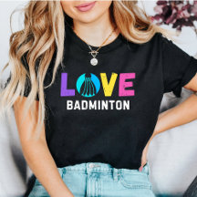 Love Badminton | Gráfico de Choque Colorido Negrit