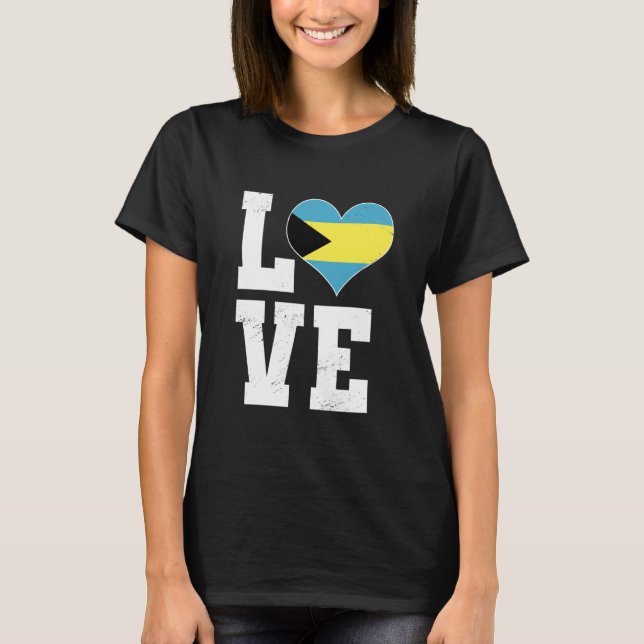 Camiseta Love Bahamas Bahamian Vacation Dress (Frente)