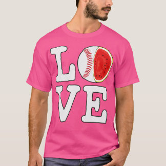 Camiseta Love Baseball Watermelon