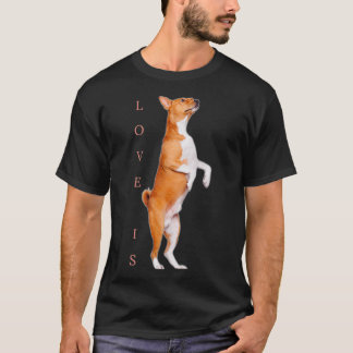 Camiseta Love Basenji Dog Mãe Pai Puppy Pet Namorados