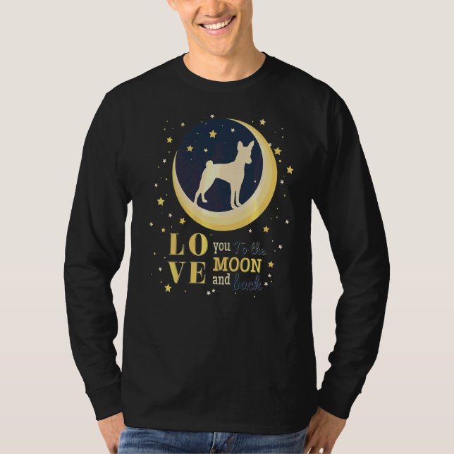 Camiseta Love Basenji To The Moon (Frente)