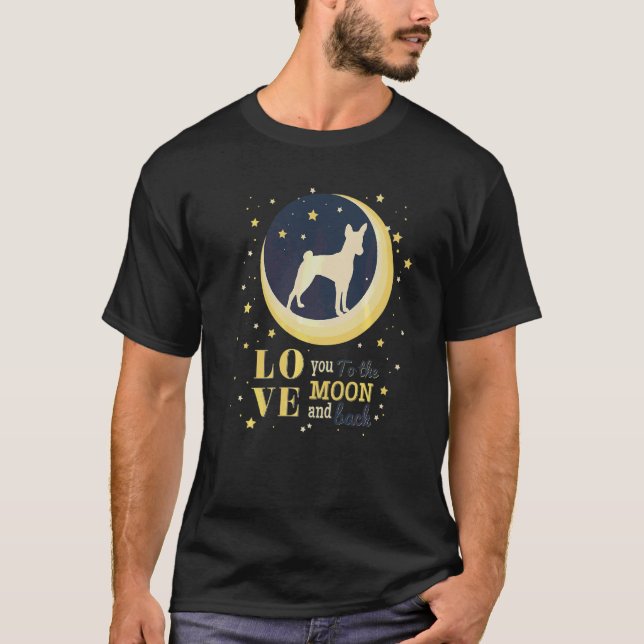 Camiseta Love Basenji To The Moon (Frente)