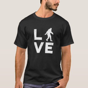 Camiseta LOVE Bigfoot Yeti Ou Sasquatch Retro