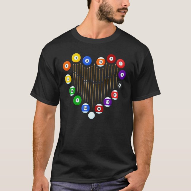 Camiseta Love Billiard Ball Billiard Ball Player L (Frente)