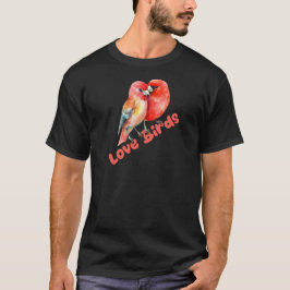 Camiseta Love Birds Valentines