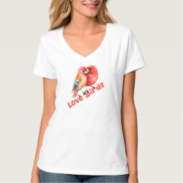 Camiseta Love Birds Valentines