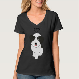 Camiseta Love Black And White Whodle Wheaten Terrier Poodl