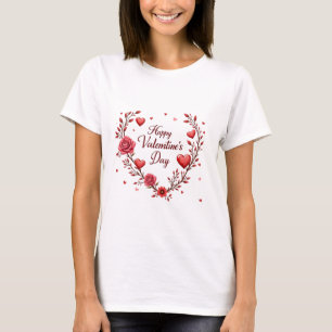 Camiseta Love Blooms: Design do coração e da flor do Namora