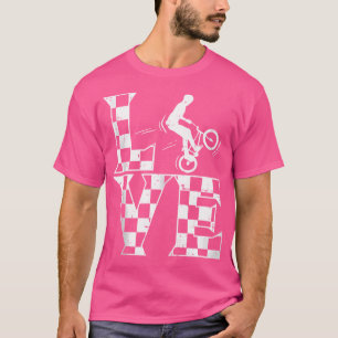 Camiseta Love Bmx Checkflag Bike Cycling Bicycl