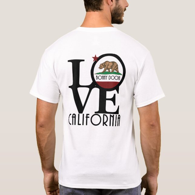 Camiseta LOVE Bonny Doon California (impressão traseiro) (Verso)