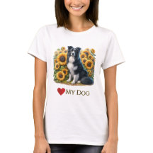 Love Border Collie Dog T-Shirt