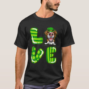 Camiseta Love Border Collie Lucky Clover Shamrock Rua Patr