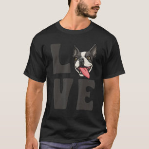 Camiseta Love Boston Terrier Dogs Puppy Love Pet Parent Can