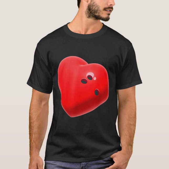 Camiseta Love Bowling Ball Hearts Bowling Lover Valentine's (Frente)